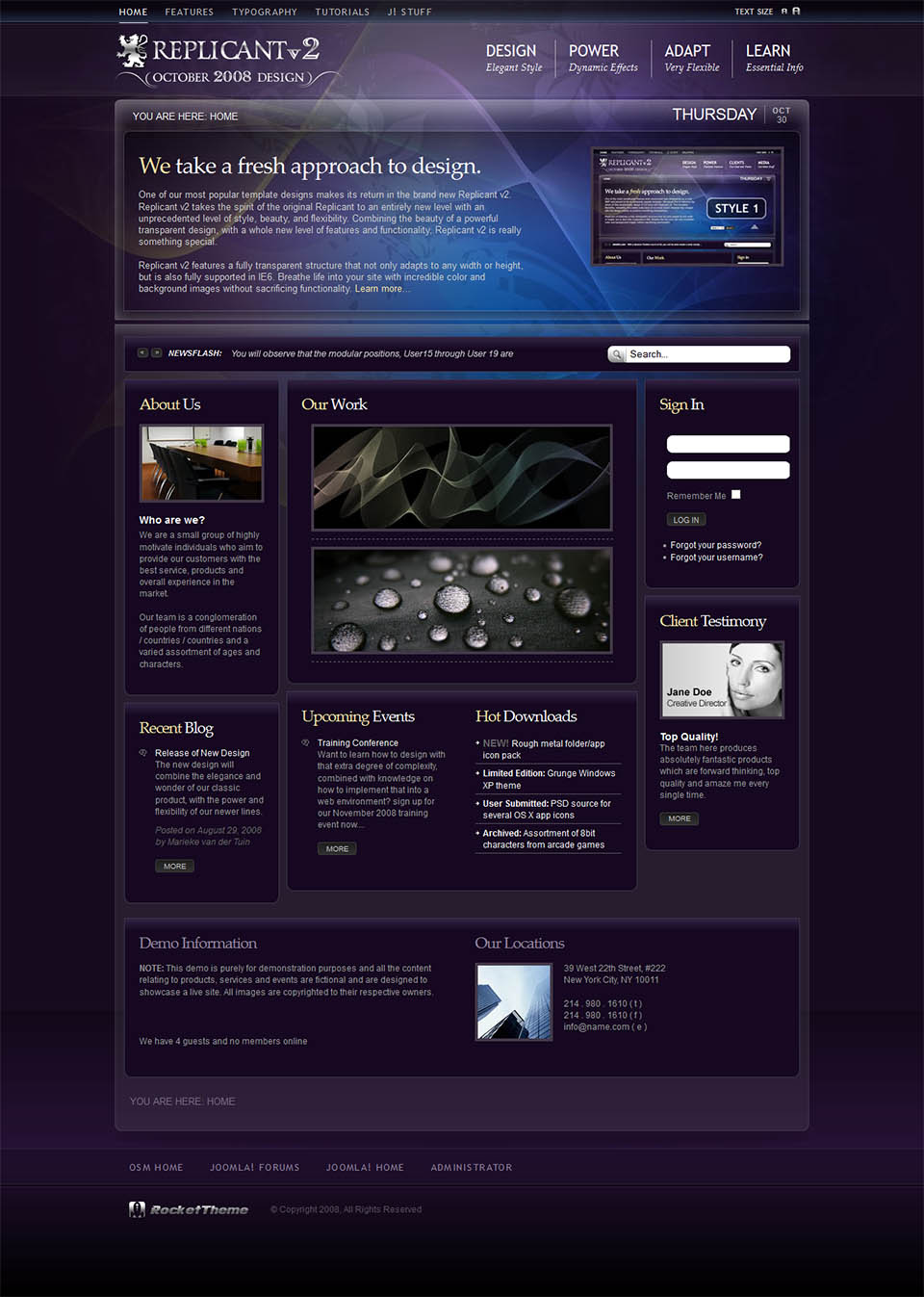 WordPress template RocketTheme Replicant2