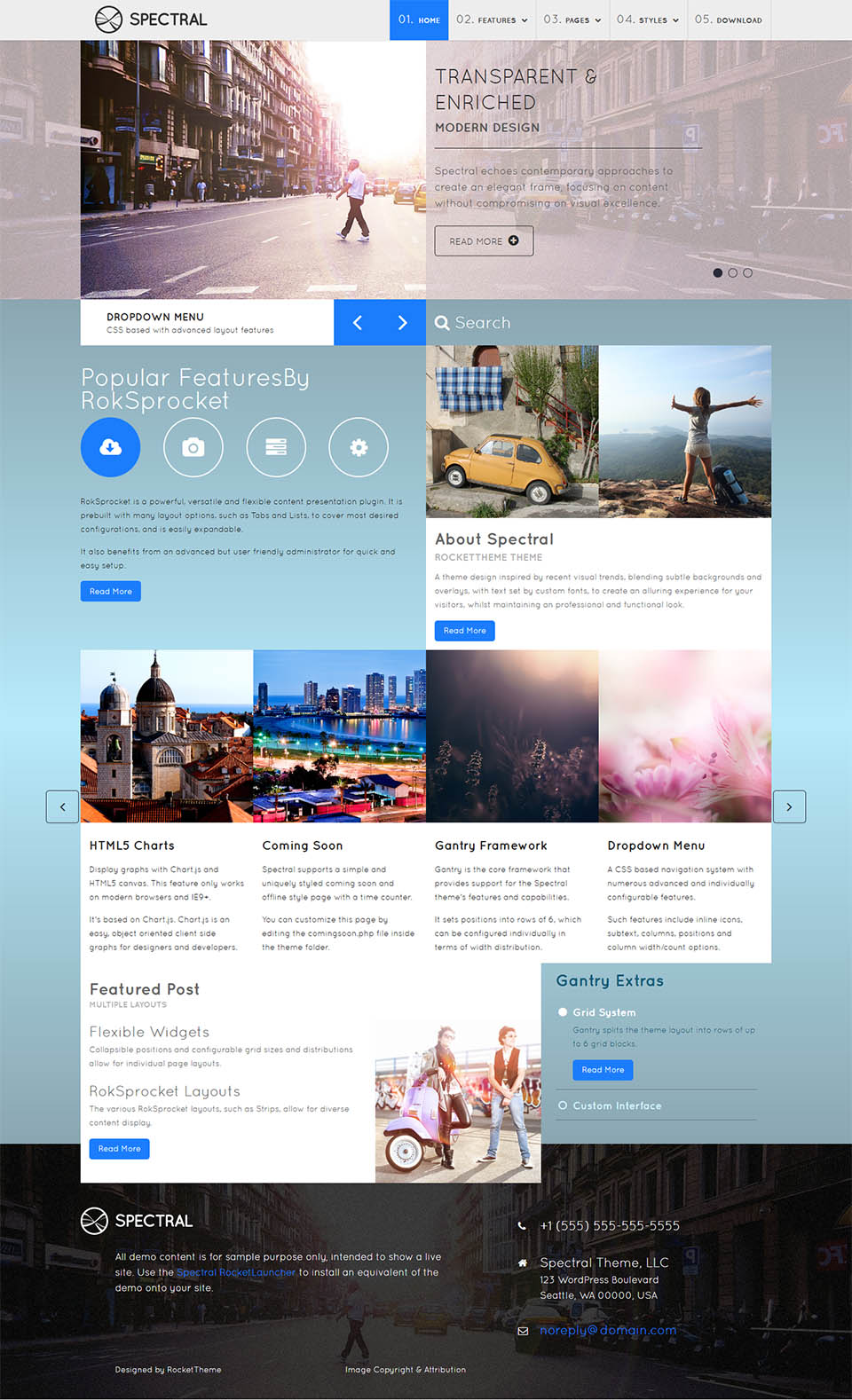 WordPress template RocketTheme Spectral