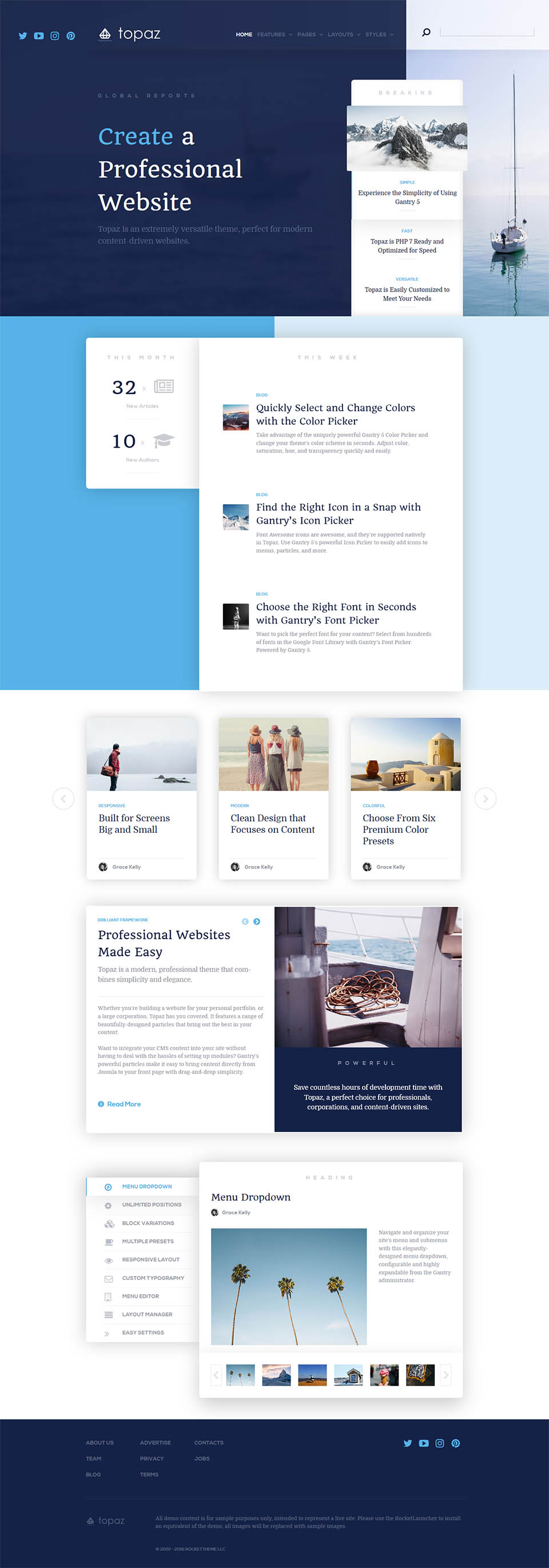 WordPress template RocketTheme Topaz