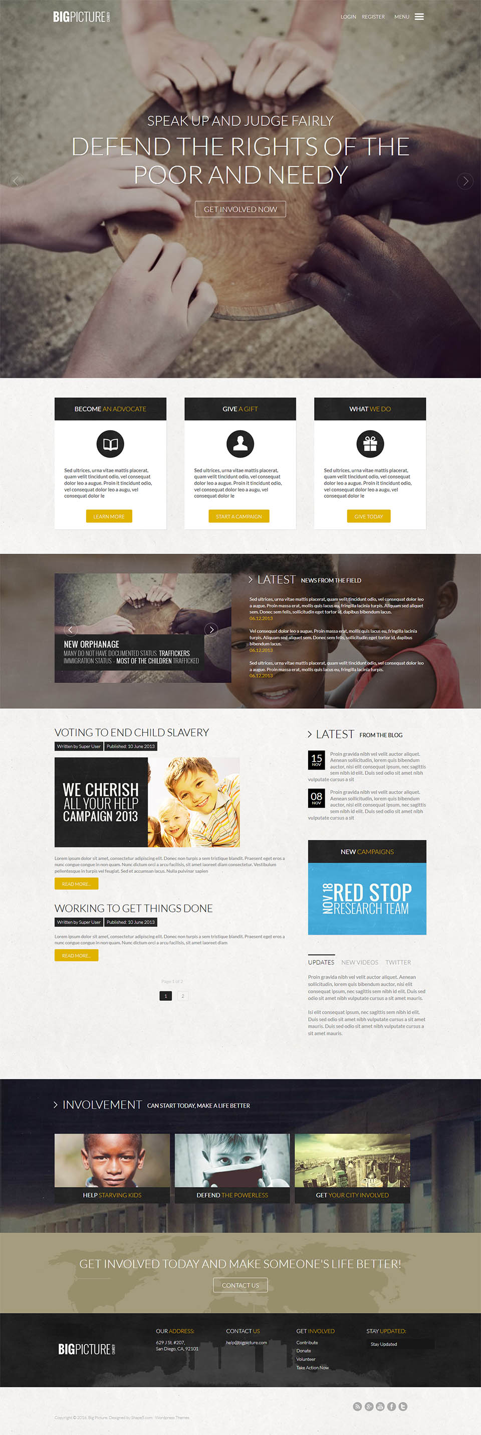 WordPress template Shape5 Big Picture