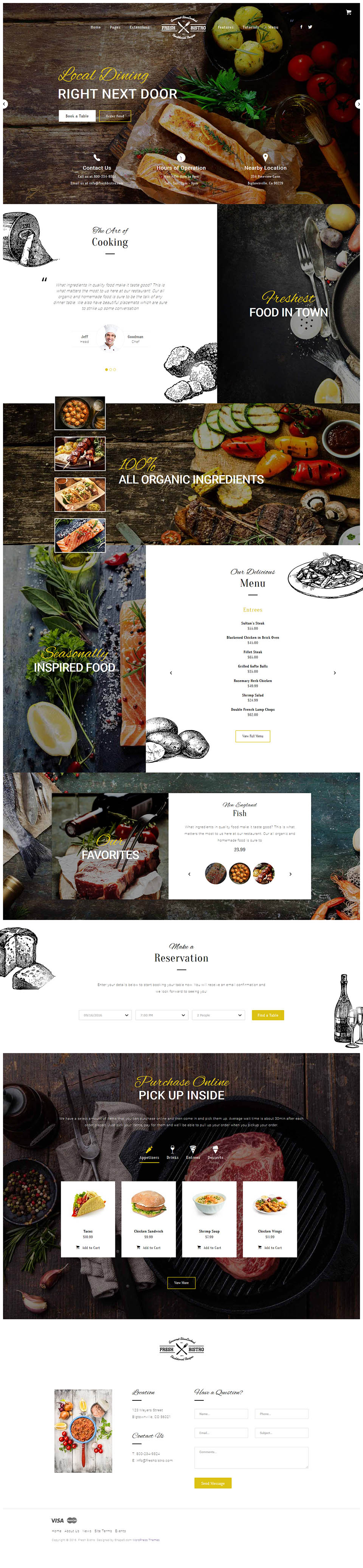 WordPress template Shape5 Fresh Bistro