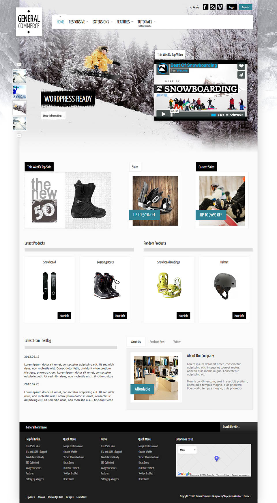 WordPress template Shape5 General Commerce