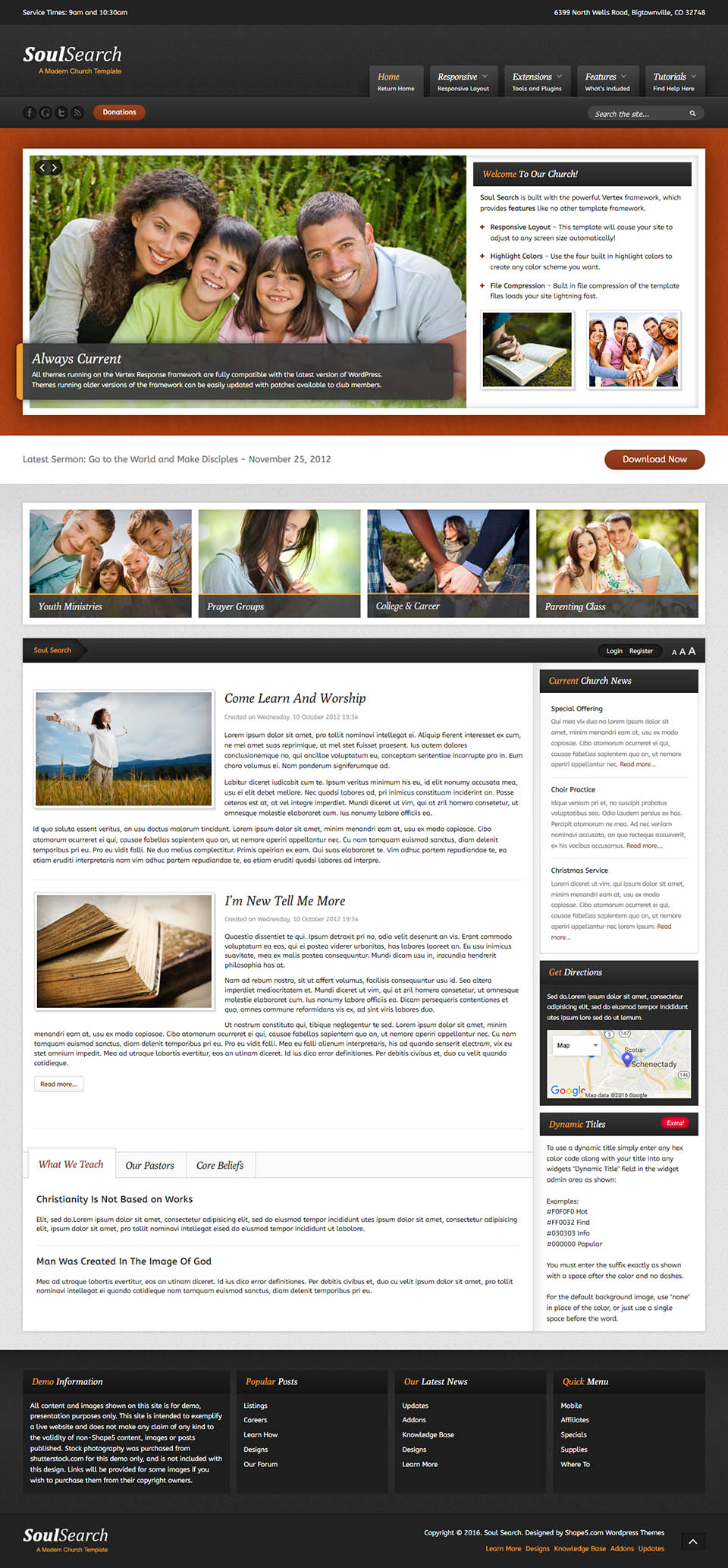 WordPress template Shape5 Soul Search