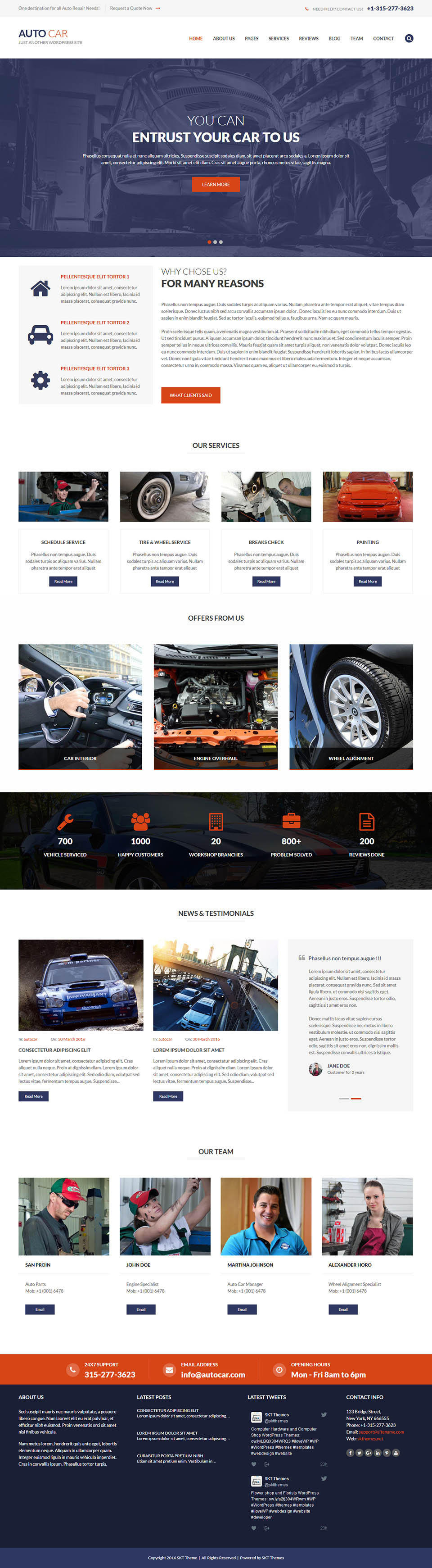 WordPress template SKT Themes Auto Car Pro