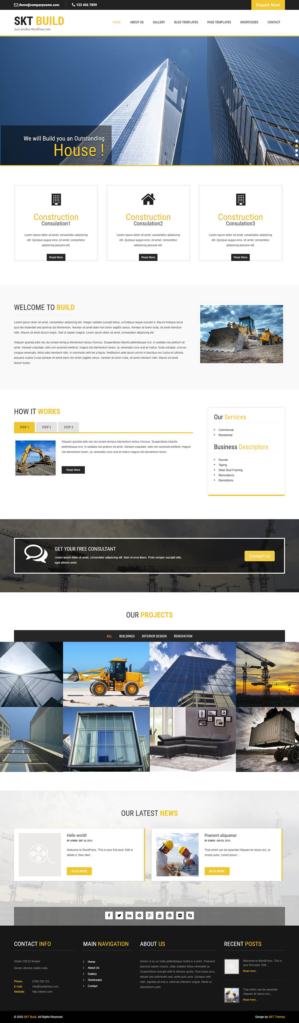 WordPress template SKT Themes Build Pro