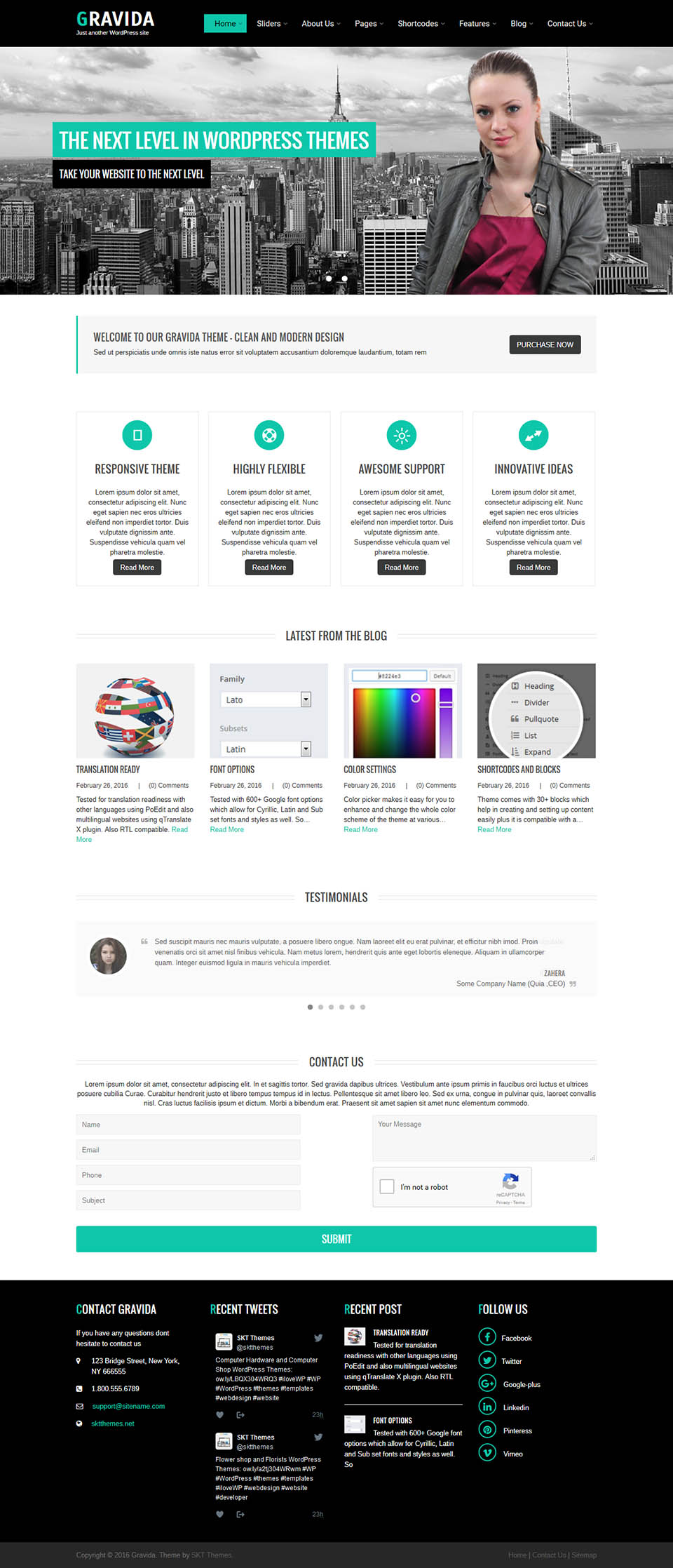 WordPress template SKT Themes Gravida