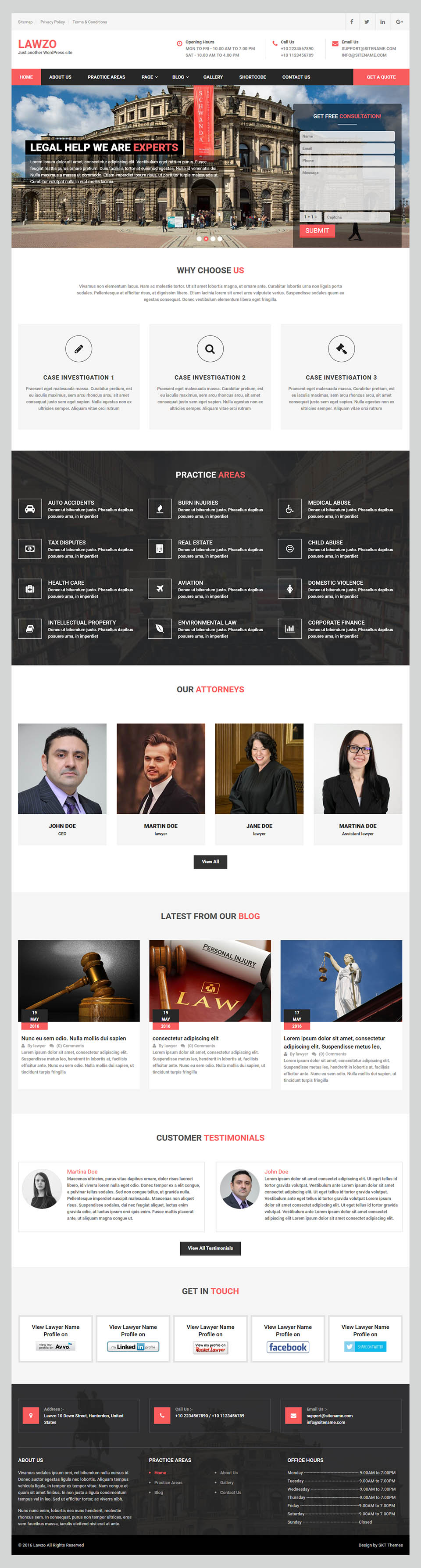 WordPress template SKT Themes Lawzo Pro