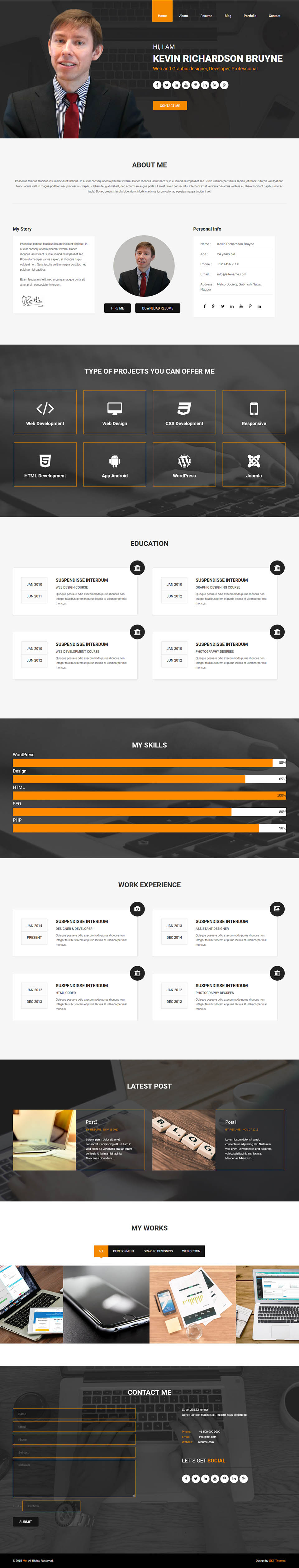 WordPress template SKT Themes Me Pro