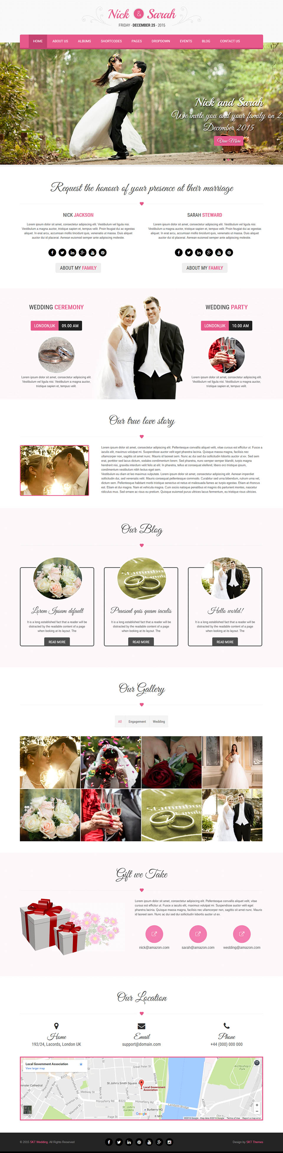 WordPress template SKT Themes Nuptials Pro