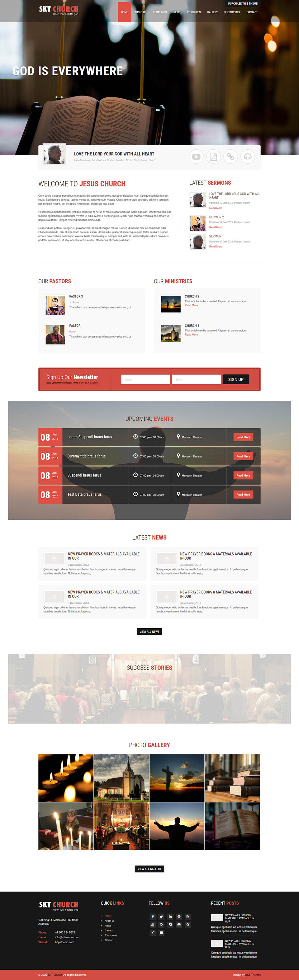 WordPress template SKT Themes Religious Pro