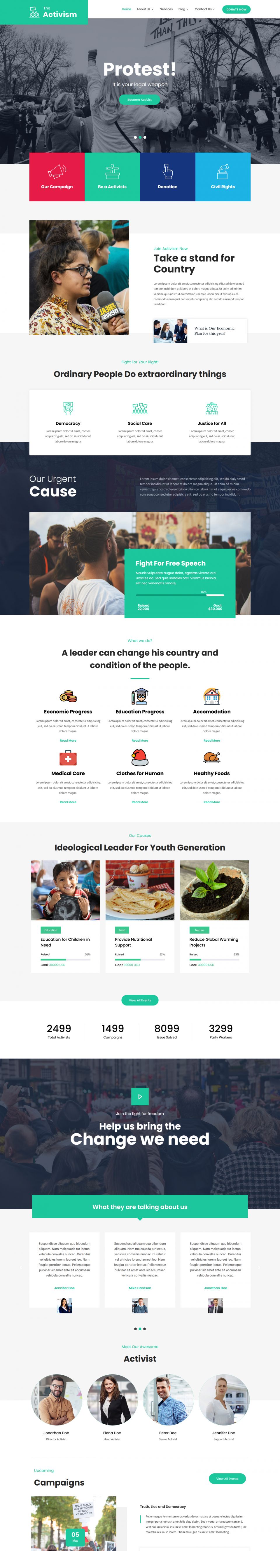 WordPress template SKT Themes Activism Pro