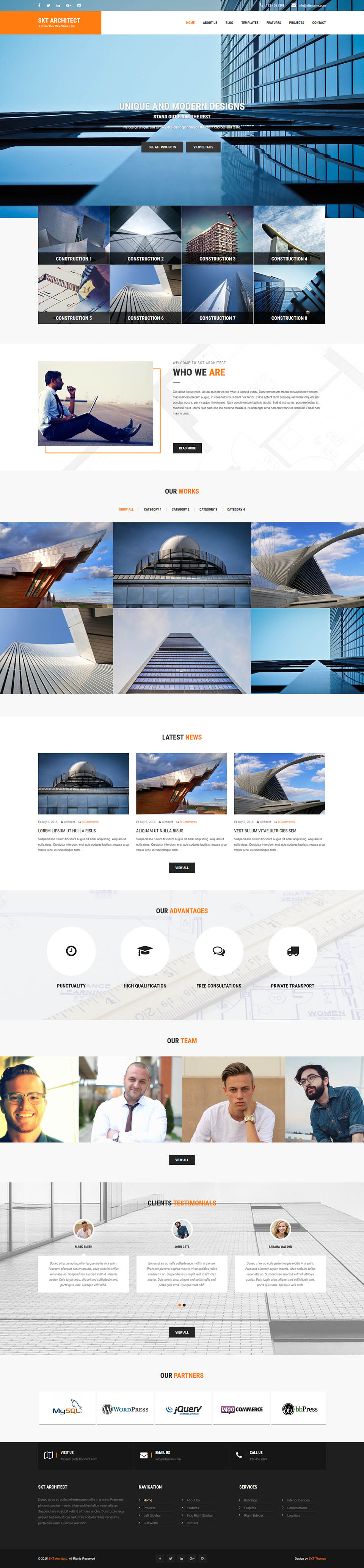 WordPress template SKT Themes Architect Pro