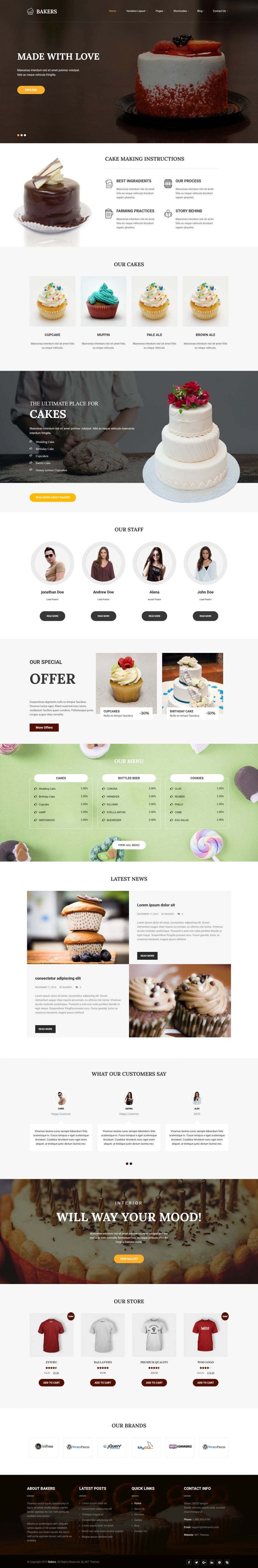 WordPress template SKT Themes Bakers