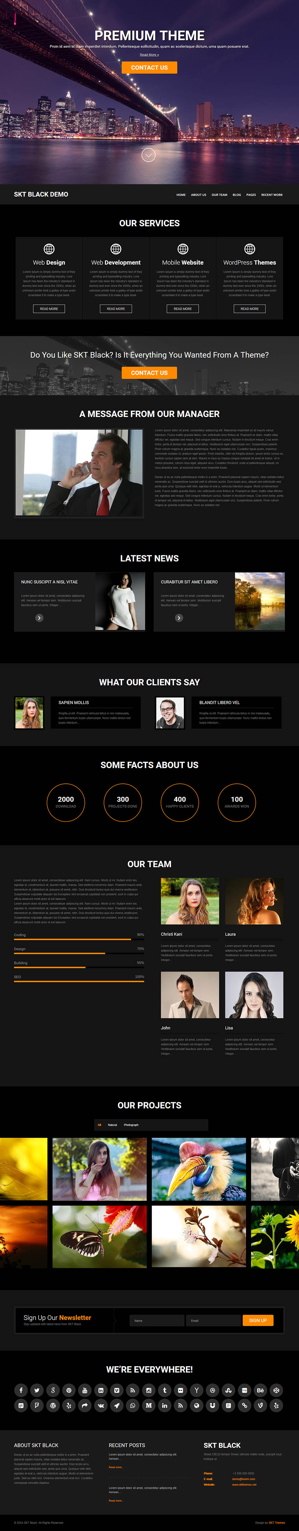 WordPress template SKT Themes Black Pro