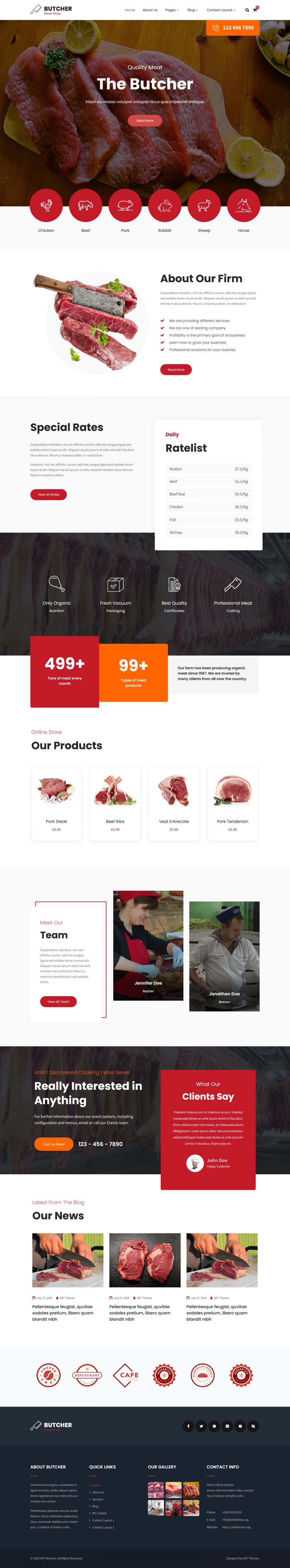 WordPress template SKT Themes Butcher