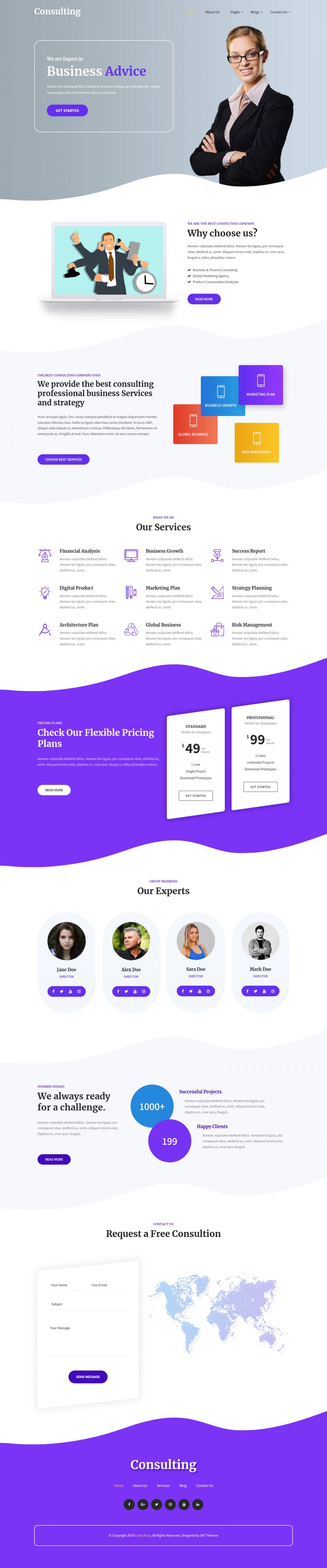 WordPress template SKT Themes Consulting Pro