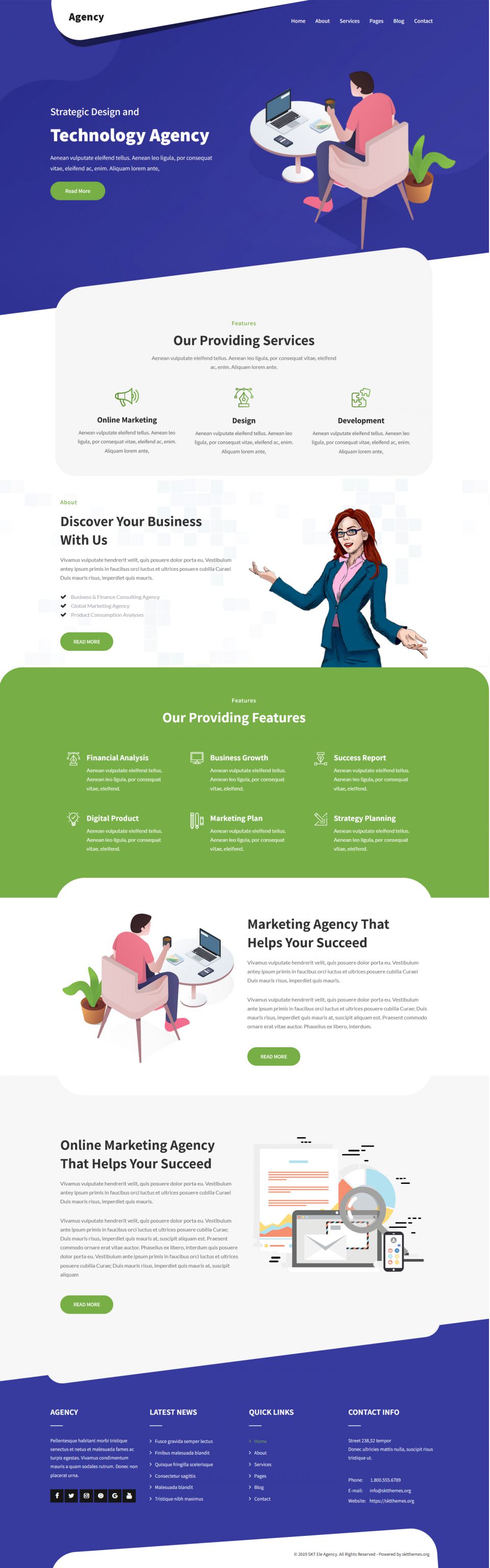 WordPress template SKT Themes Ele Agency