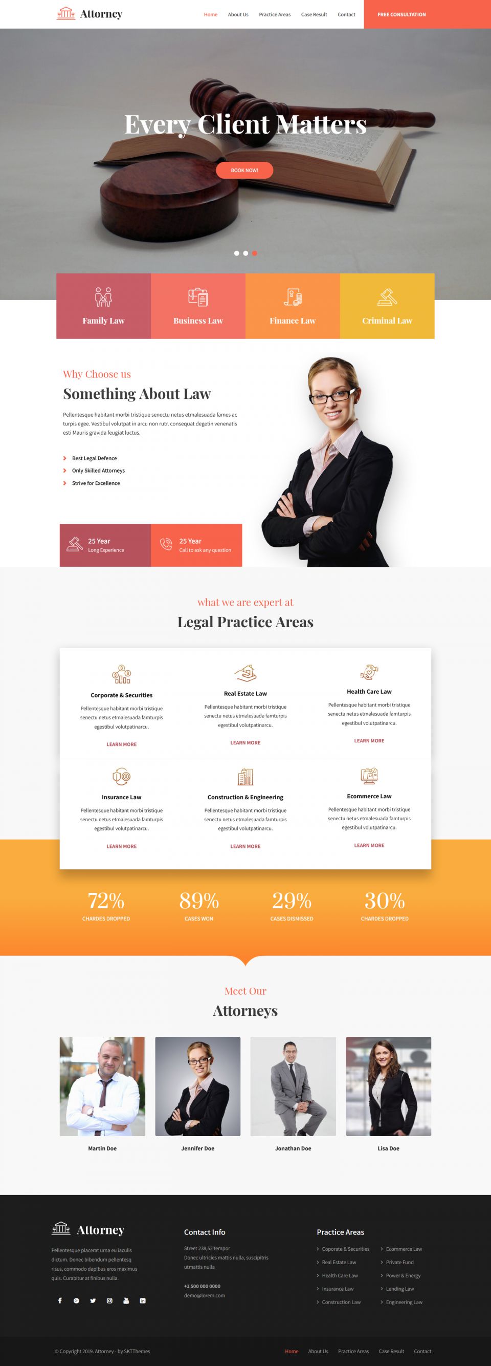 WordPress template SKT Themes Ele Attorney