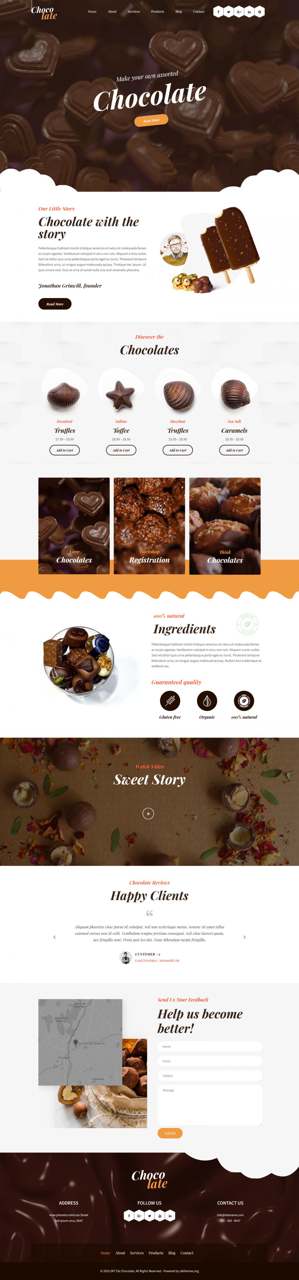 WordPress template SKT Themes Ele Chocolate