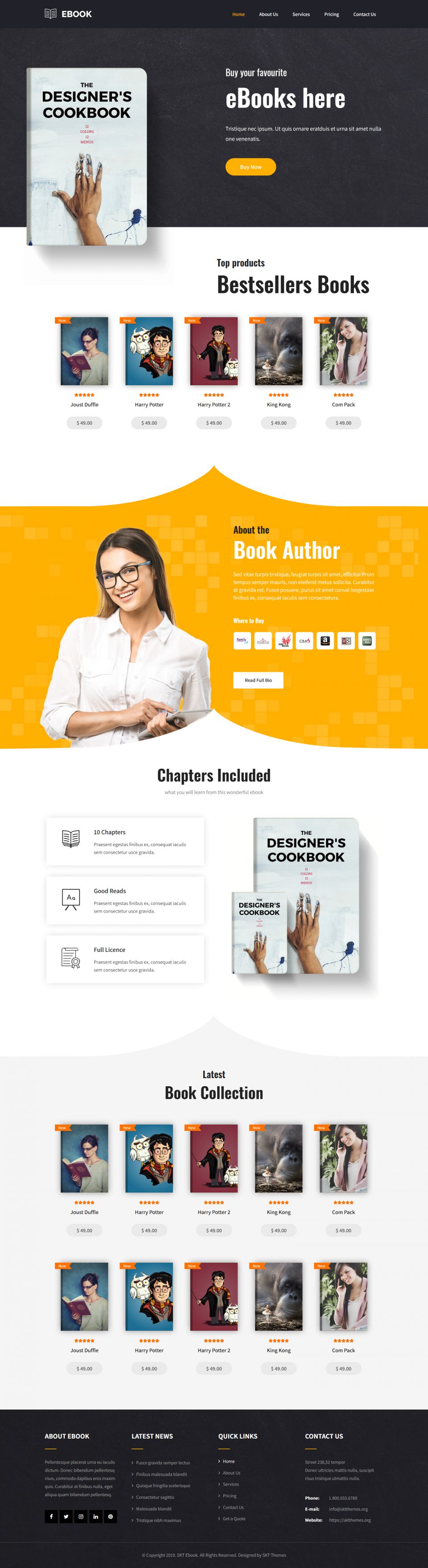 WordPress template SKT Themes Ele eBook