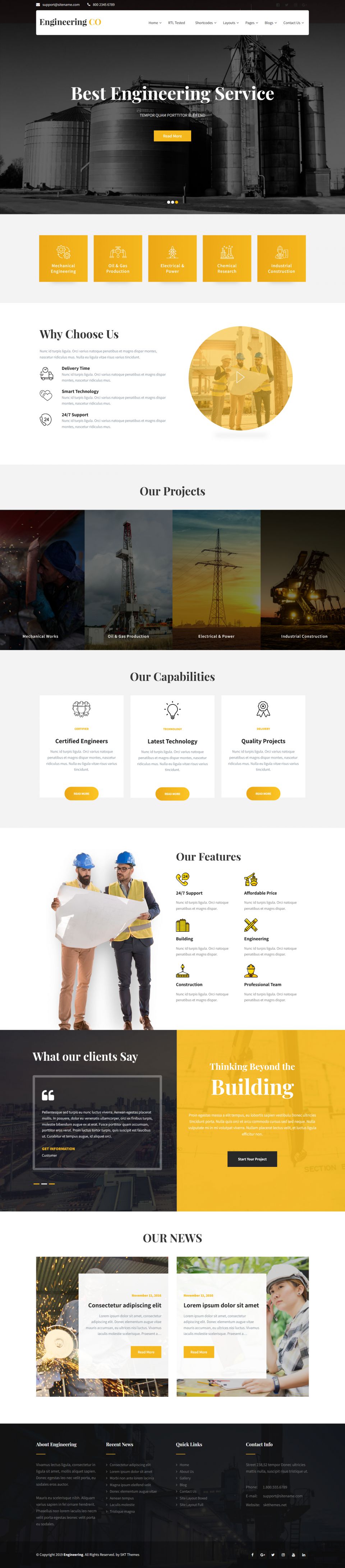 WordPress template SKT Themes Engineering Pro