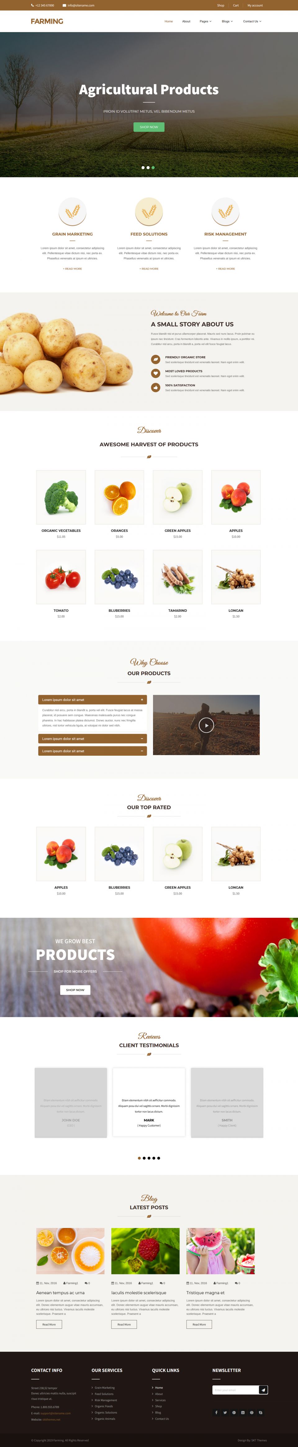 WordPress template SKT Themes Farming