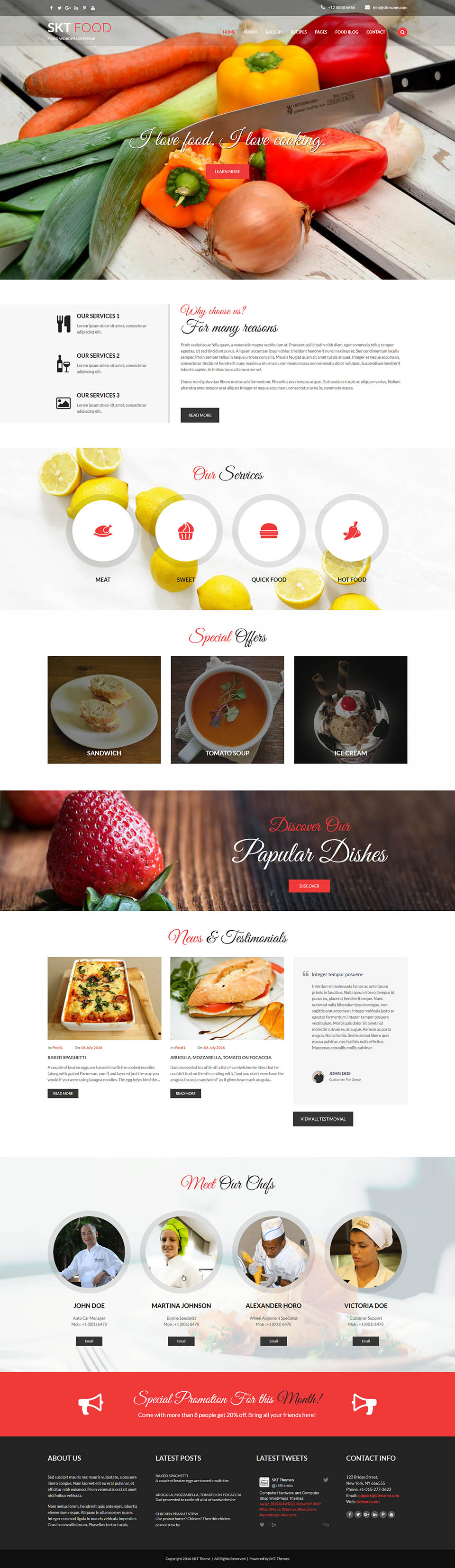 WordPress template SKT Themes Food