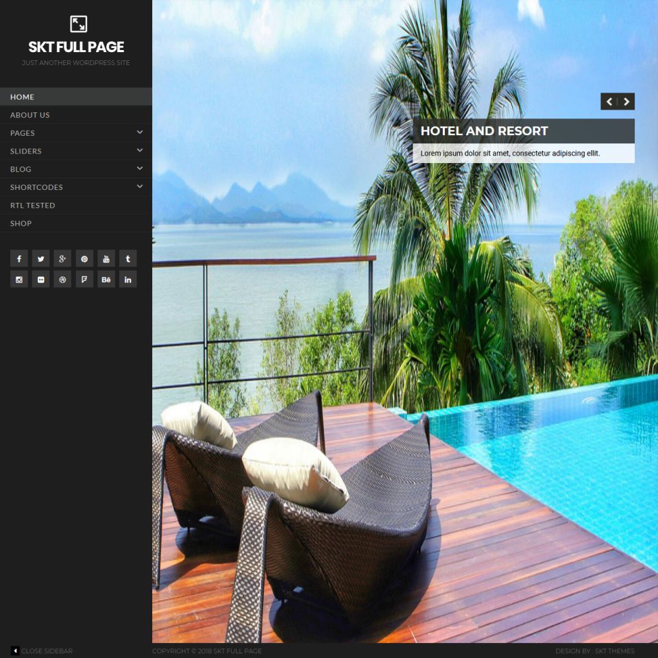 WordPress template SKT Themes Full Page Pro
