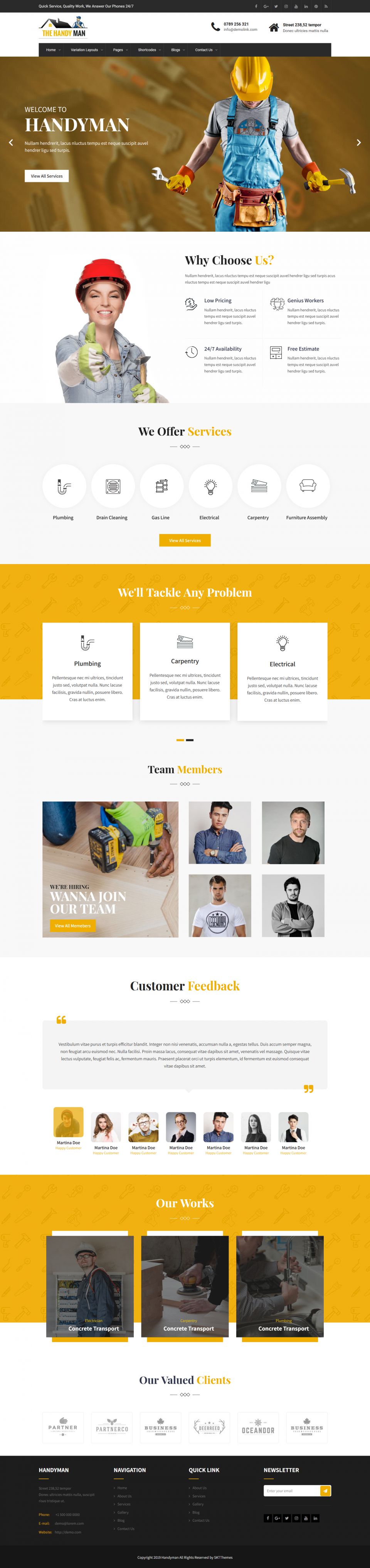 WordPress template SKT Themes Handyman Pro