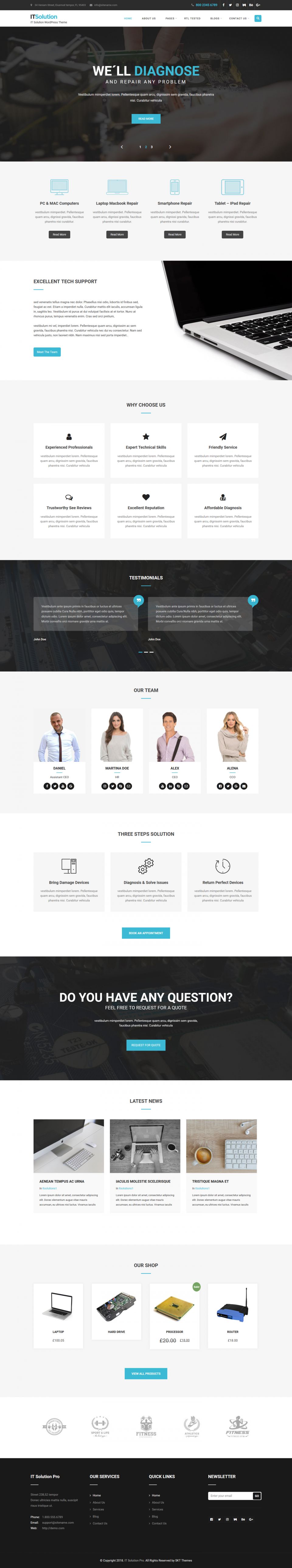 WordPress template SKT Themes IT Solutions Pro