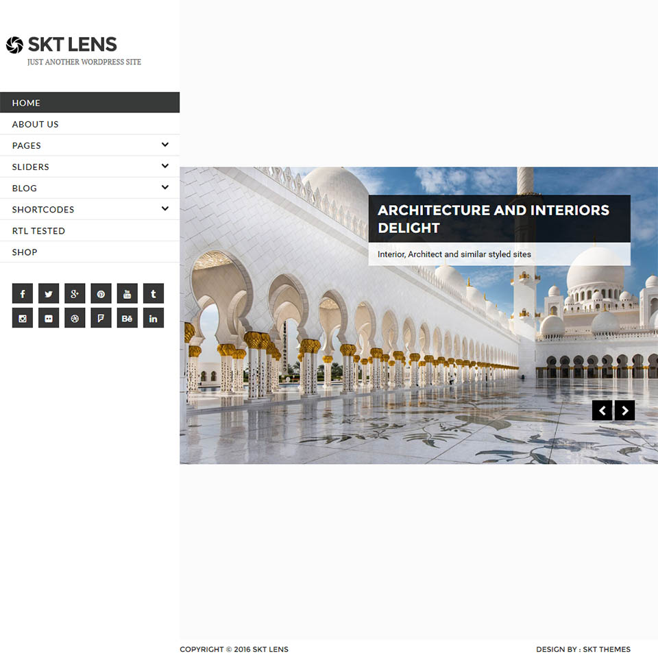 WordPress template SKT Themes Lens Pro