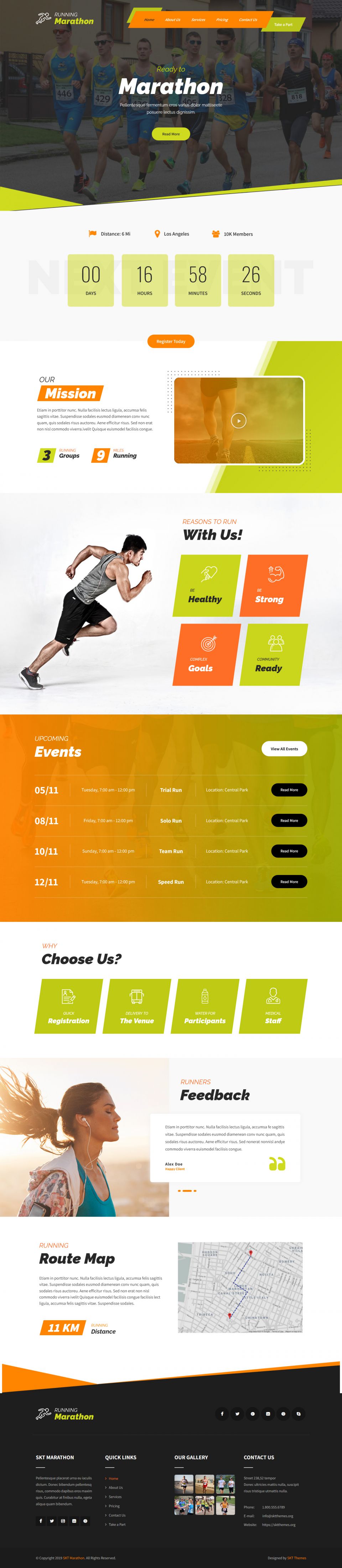 WordPress template SKT Themes Marathon