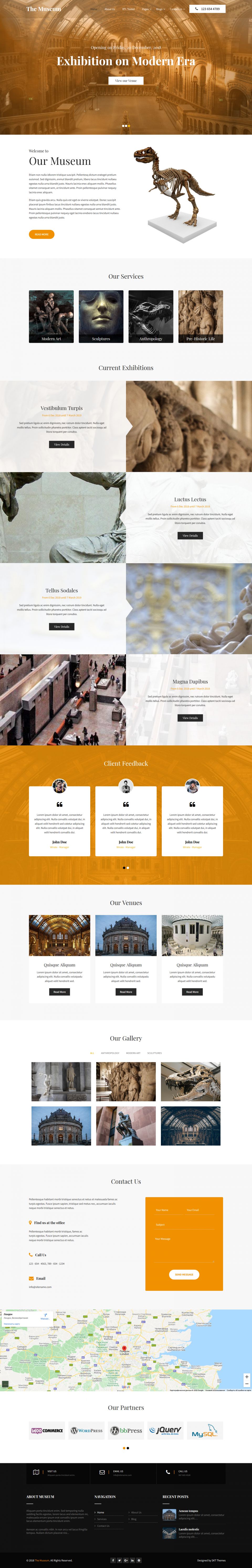 WordPress template SKT Themes Museum Pro