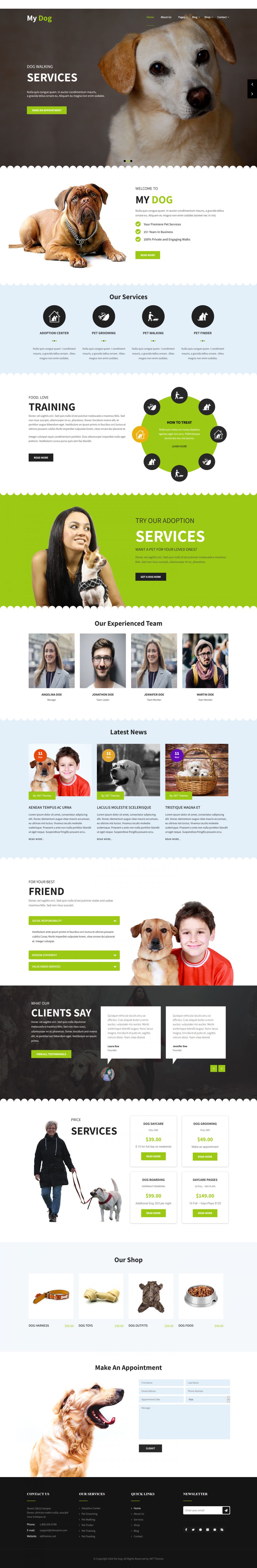 WordPress template SKT Themes My Dog