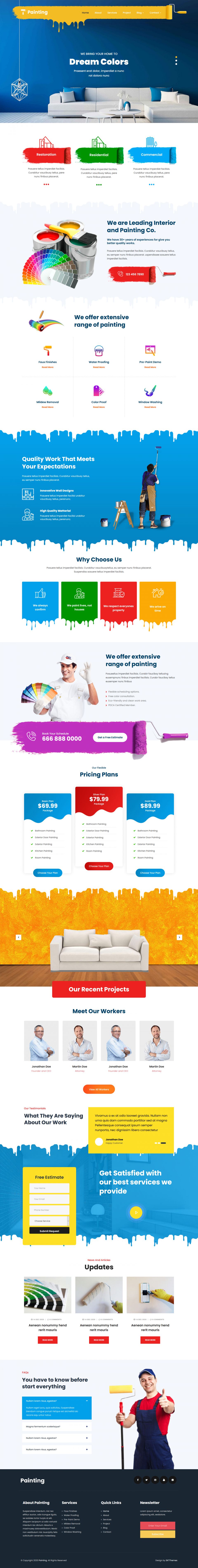 WordPress template SKT Themes Painting