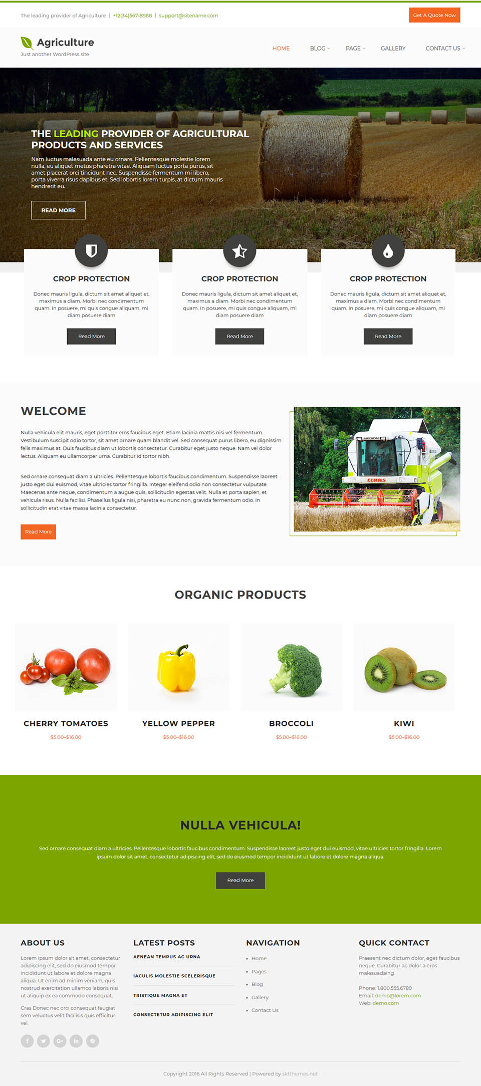 WordPress template SKT Themes Perfect Agriculture