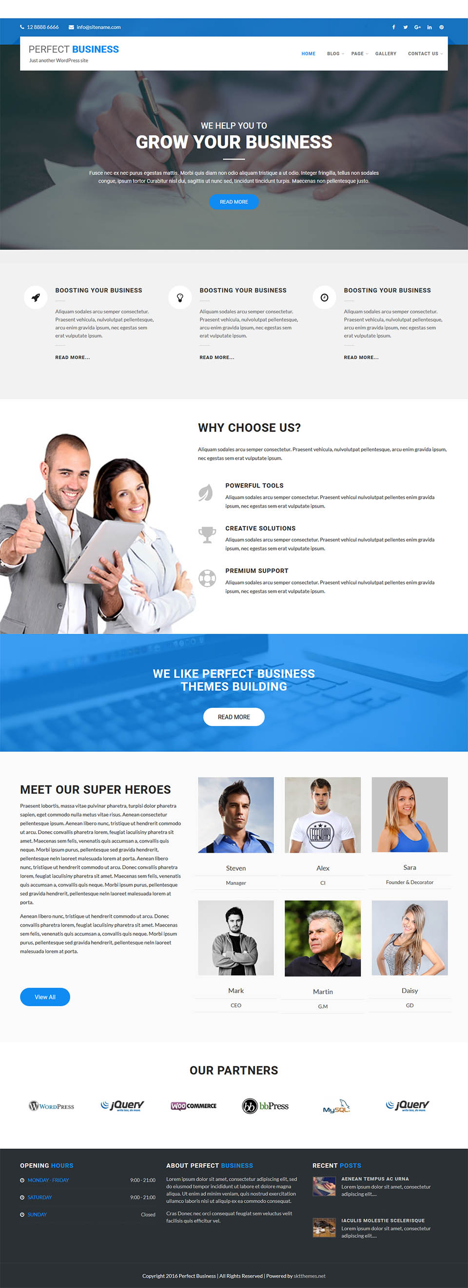 WordPress template SKT Themes Perfect Business