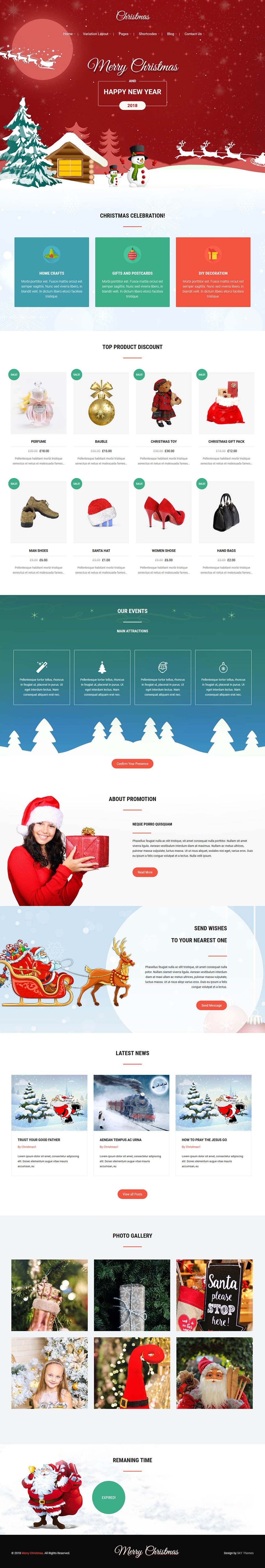 WordPress template SKT Themes Perfect Christmas