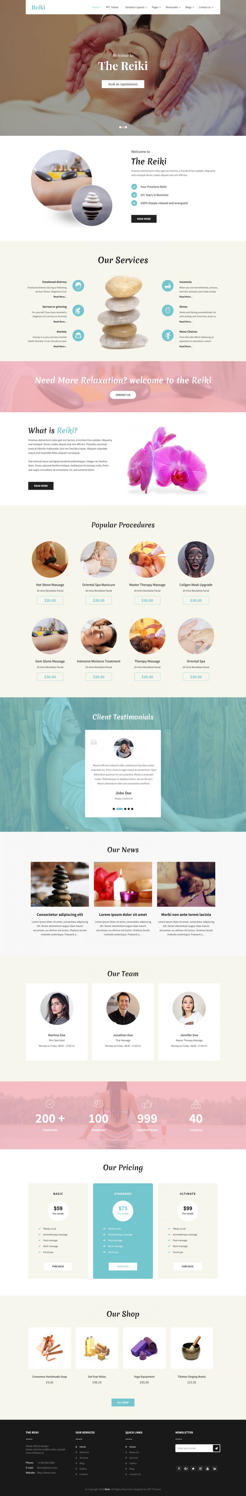 WordPress template SKT Themes Reiki Pro