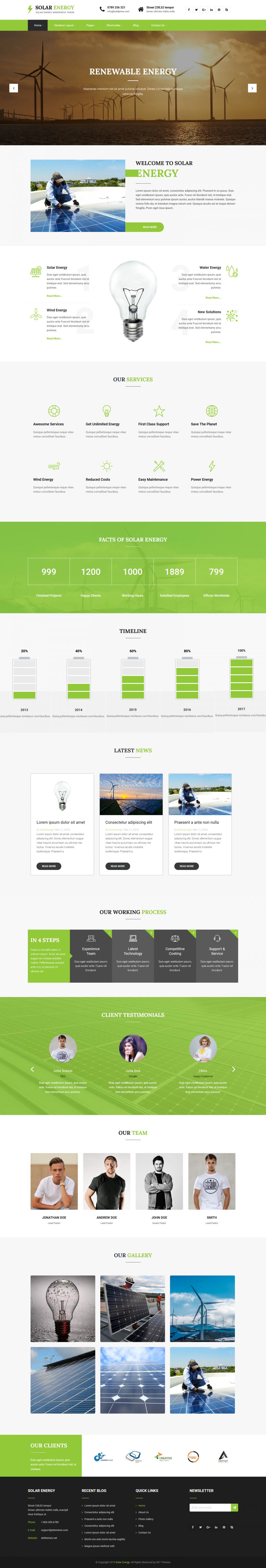 WordPress template SKT Themes Solar Energy Pro