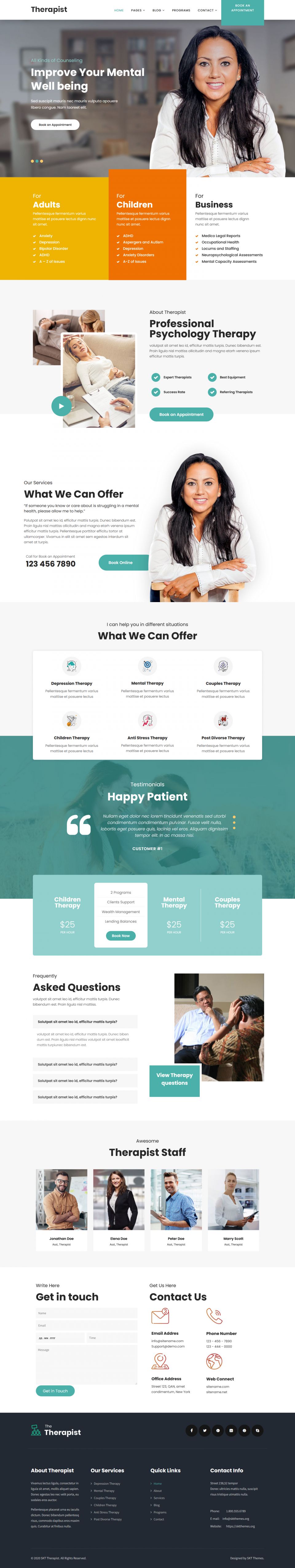 WordPress template SKT Themes Therapist Pro