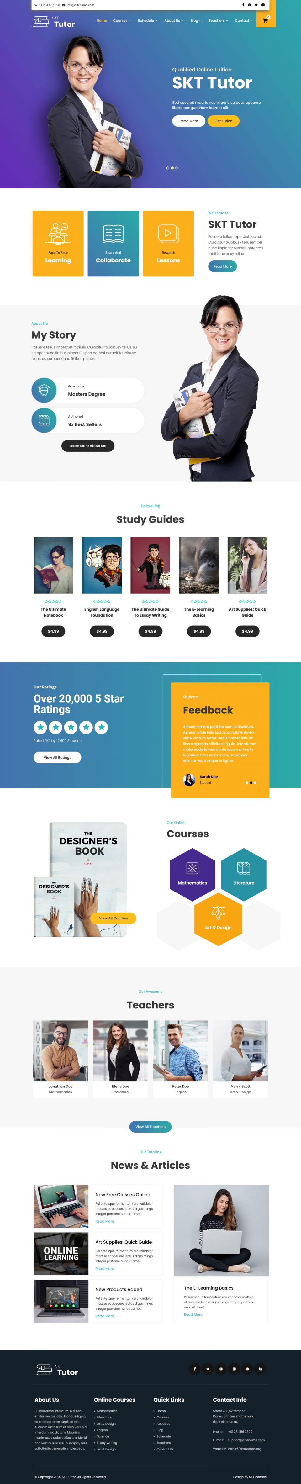 WordPress template SKT Themes Tutor