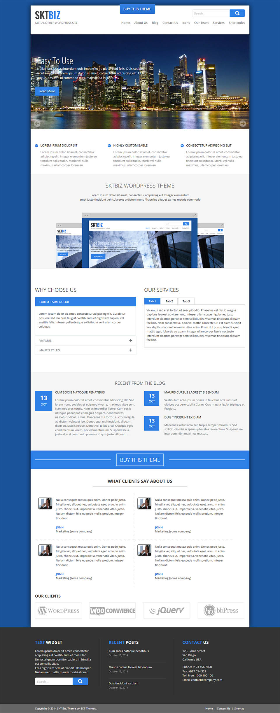 WordPress template SKT Themes Corp Pro