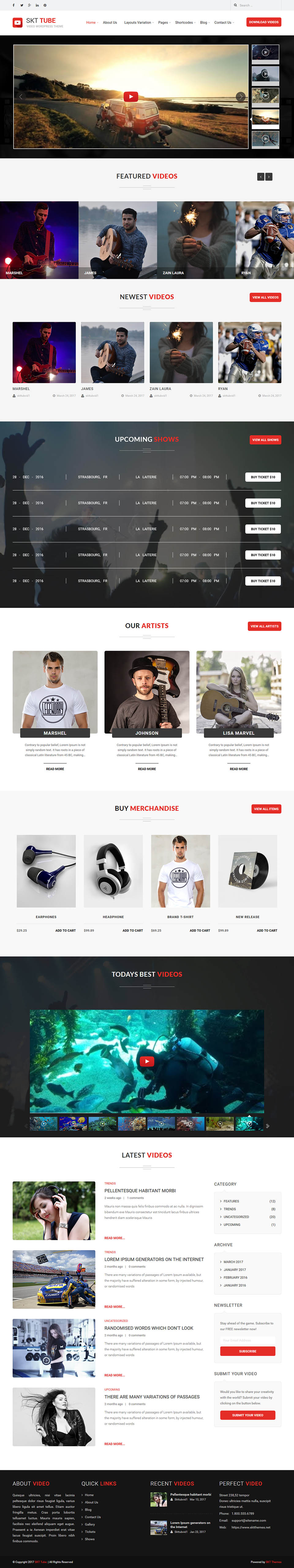 WordPress template SKT Themes Tube Pro