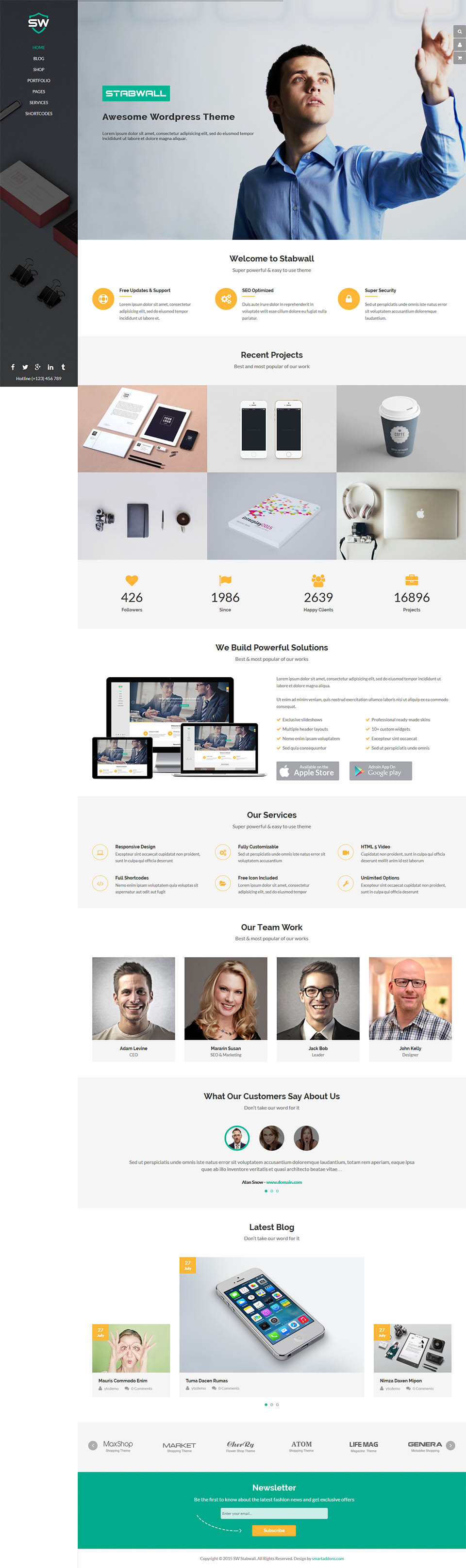 WordPress template SmartAddons SW Stabwall