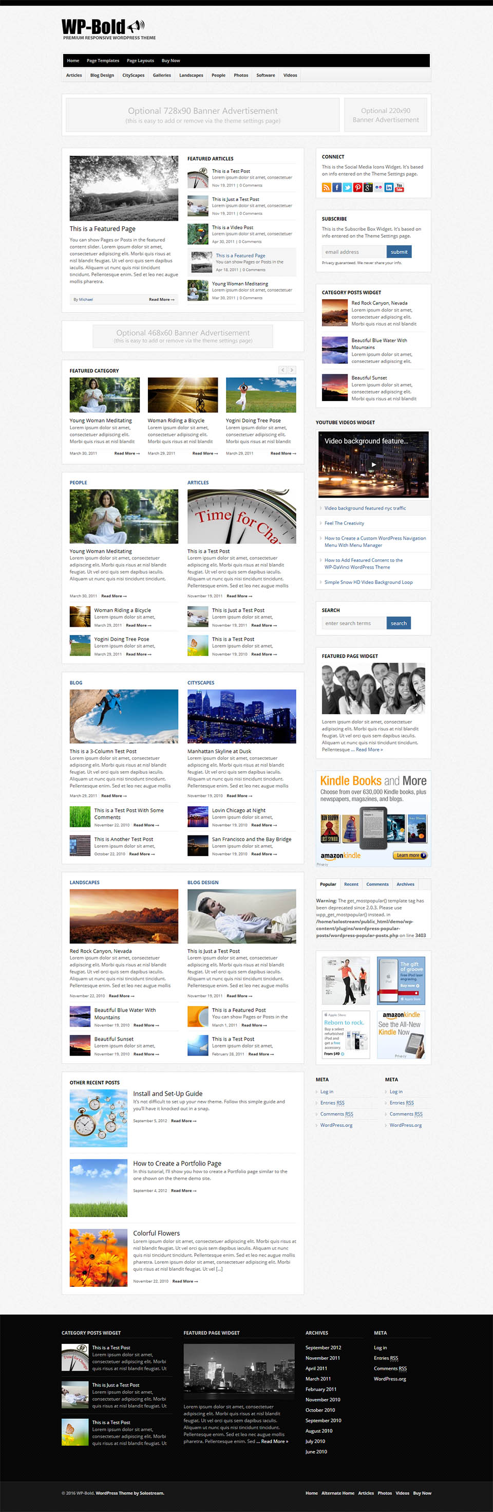 WordPress template SoloStream WP-Bold