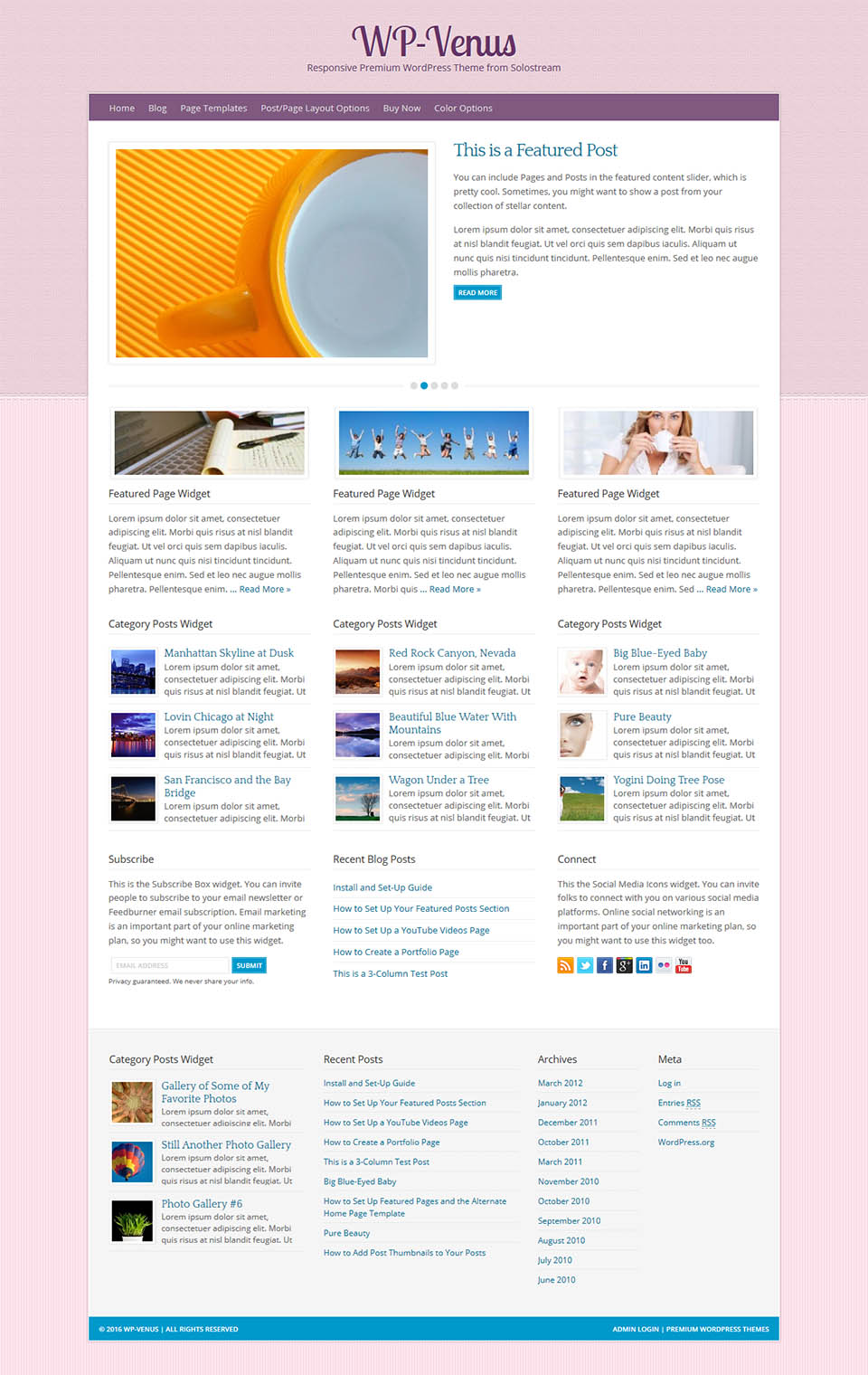 WordPress template SoloStream WP-Venus