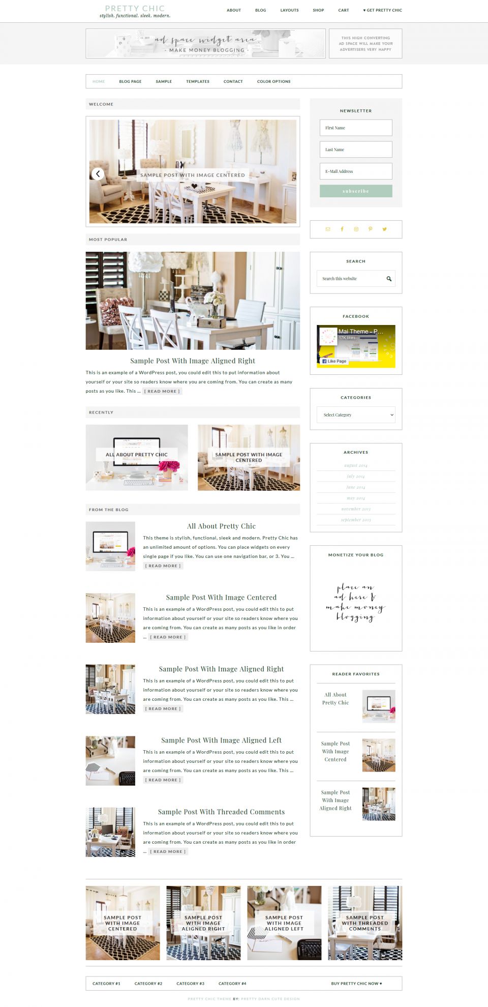 WordPress template StudioPress Mai Chic Pro