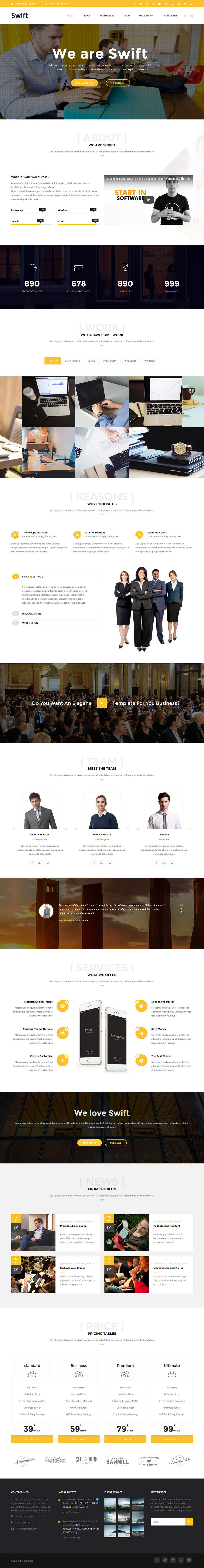 WordPress template TemPlaza SWIFT