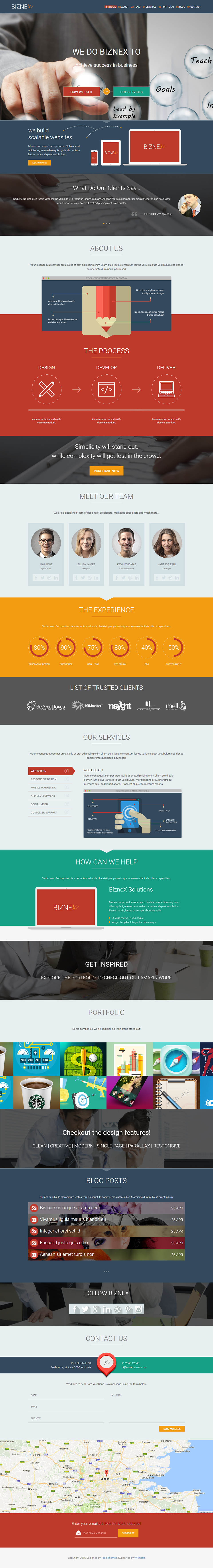 WordPress template TeslaThemes BizNex